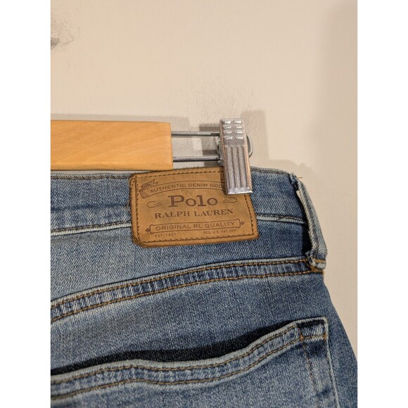Polo Ralph Lauren Jeans Men Sz 34 The Hampton Relaxed Straight Blue Denim Pants - Picture 6 of 9